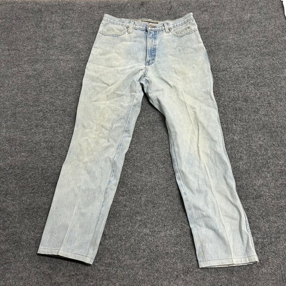 Harley Davidson Jeans Mens 30x29 Light Wash Biker Blues Straight Leg Denim Vtg